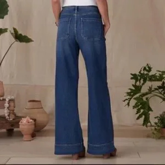 DRIFTWOOD MARTHA DARK WASH WIDE LEG JEANS 30 X 30 - Picture 2 of 5